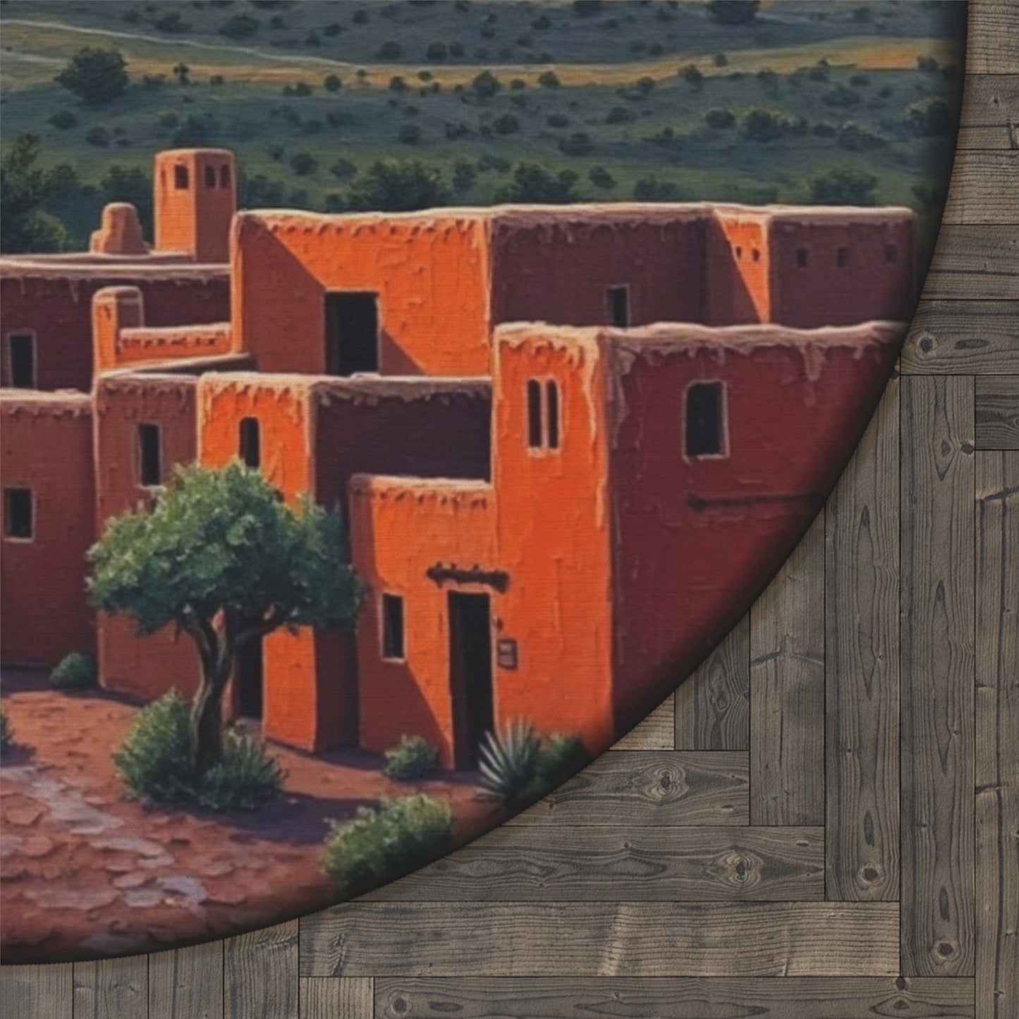 Round Rugs - Adobe Pueblo