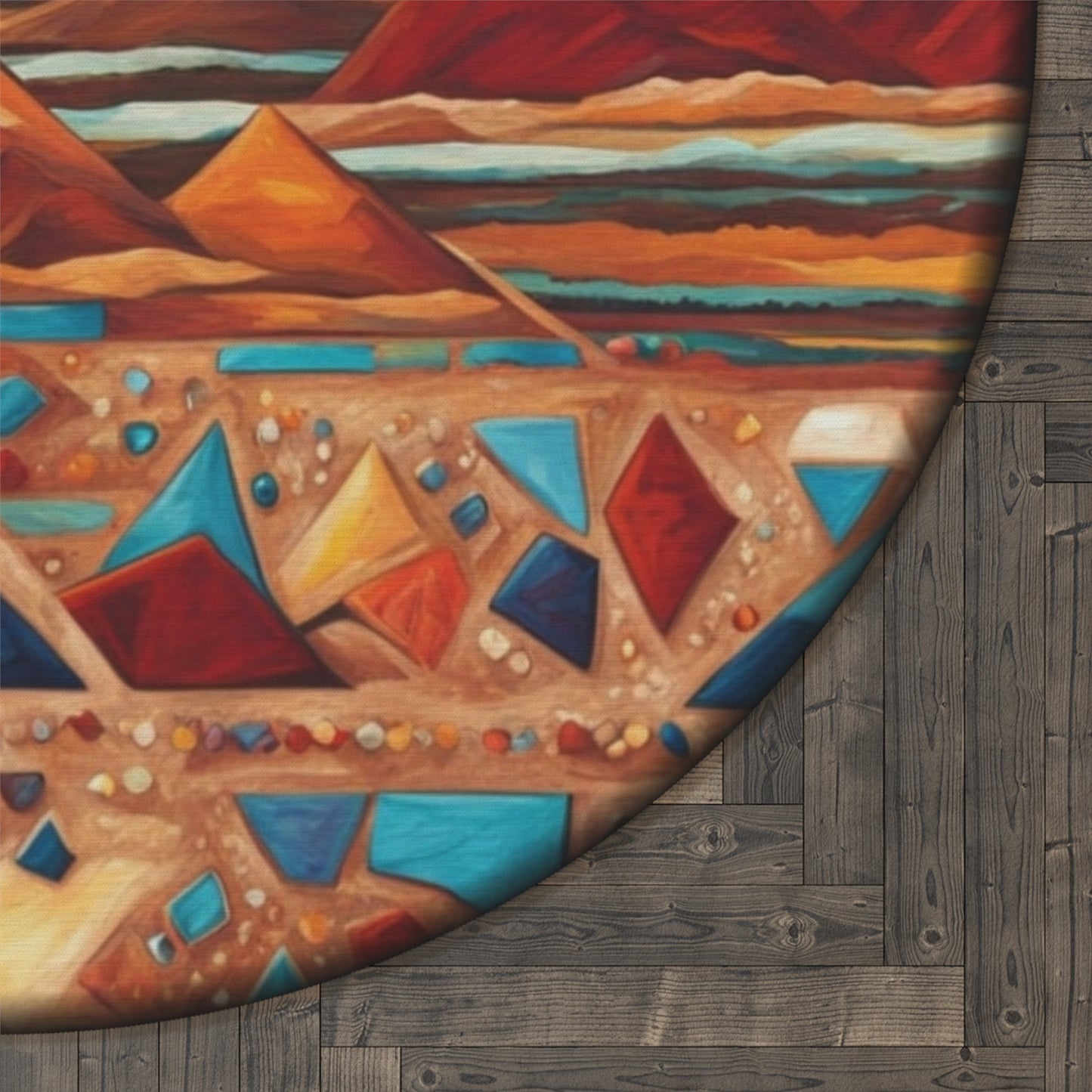 Round Rugs - Southwest Mountains