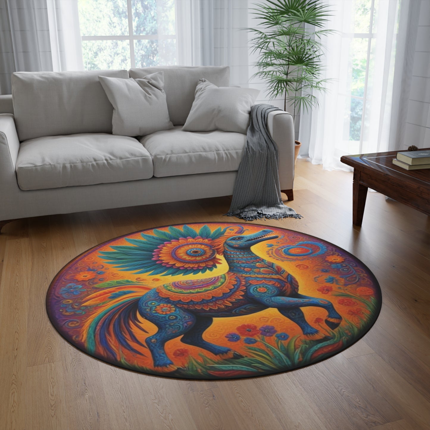 Round Rugs - Alebrije Pony