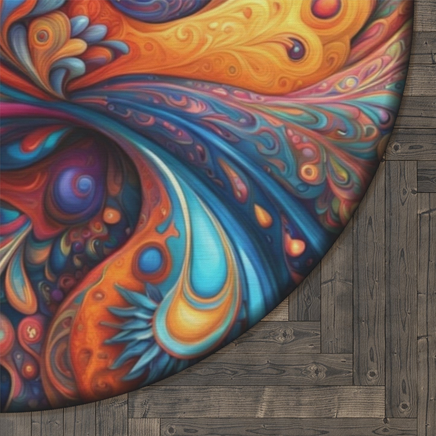 Round Rugs - Paisley Swirl