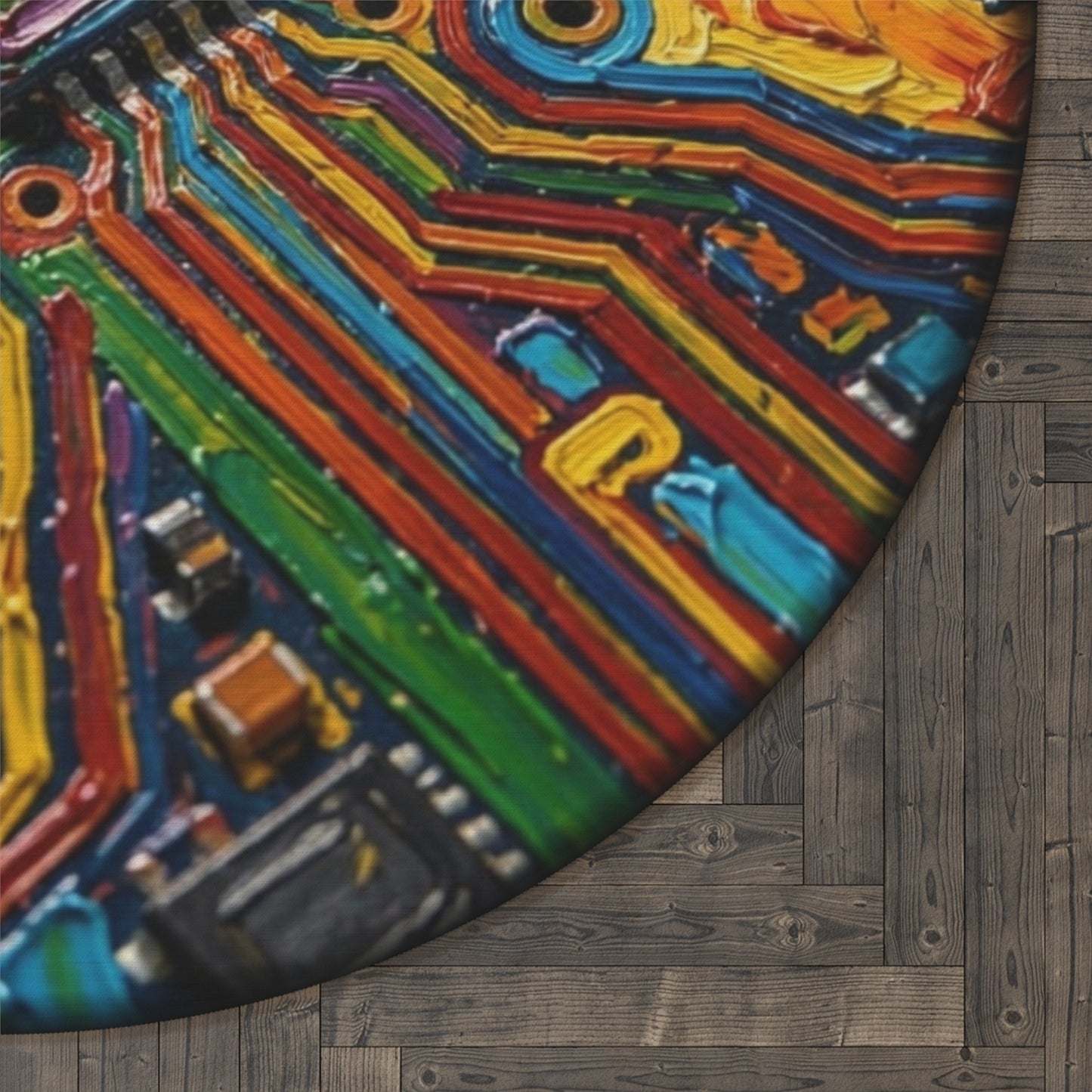 Round Rugs - Impasto Circuits