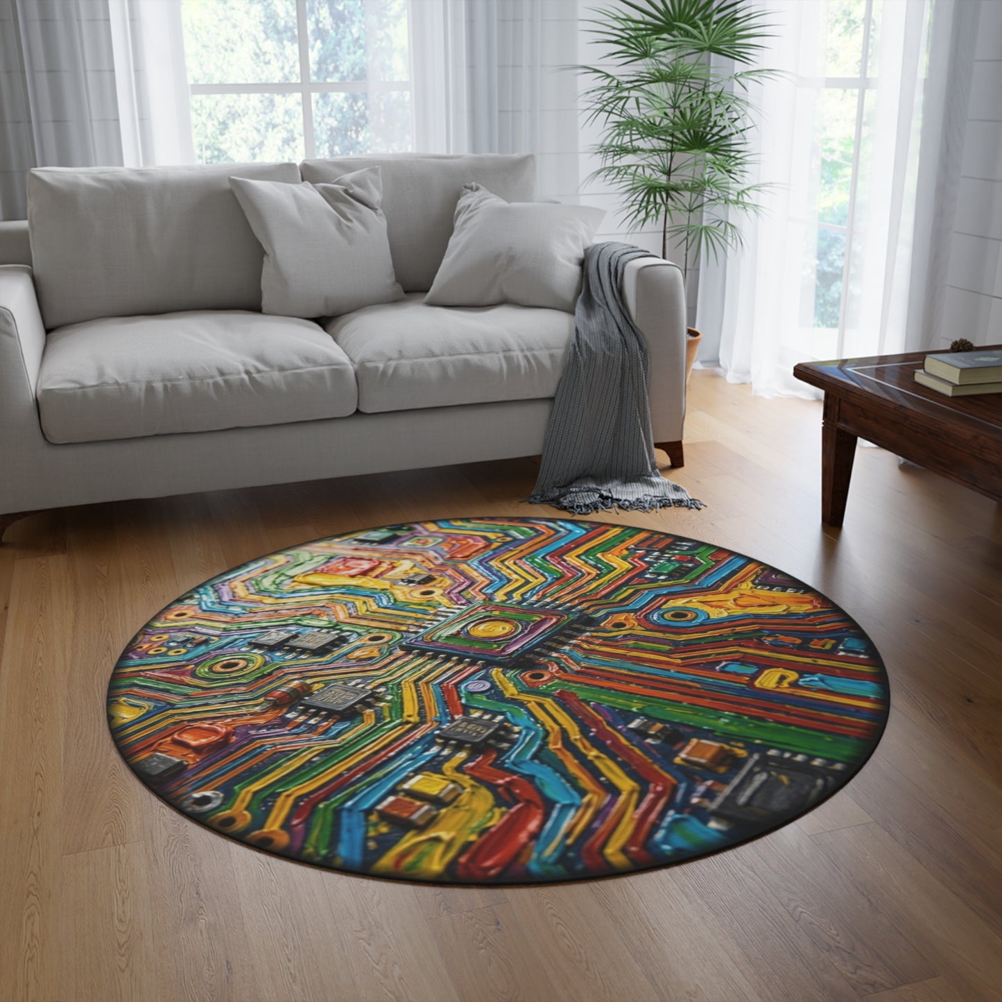 Round Rugs - Impasto Circuits