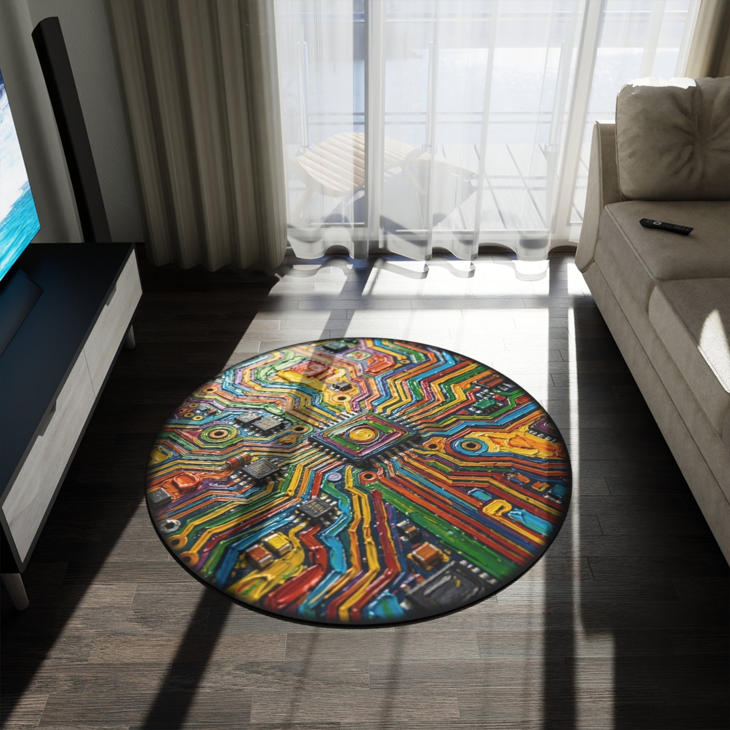 Round Rugs - Impasto Circuits