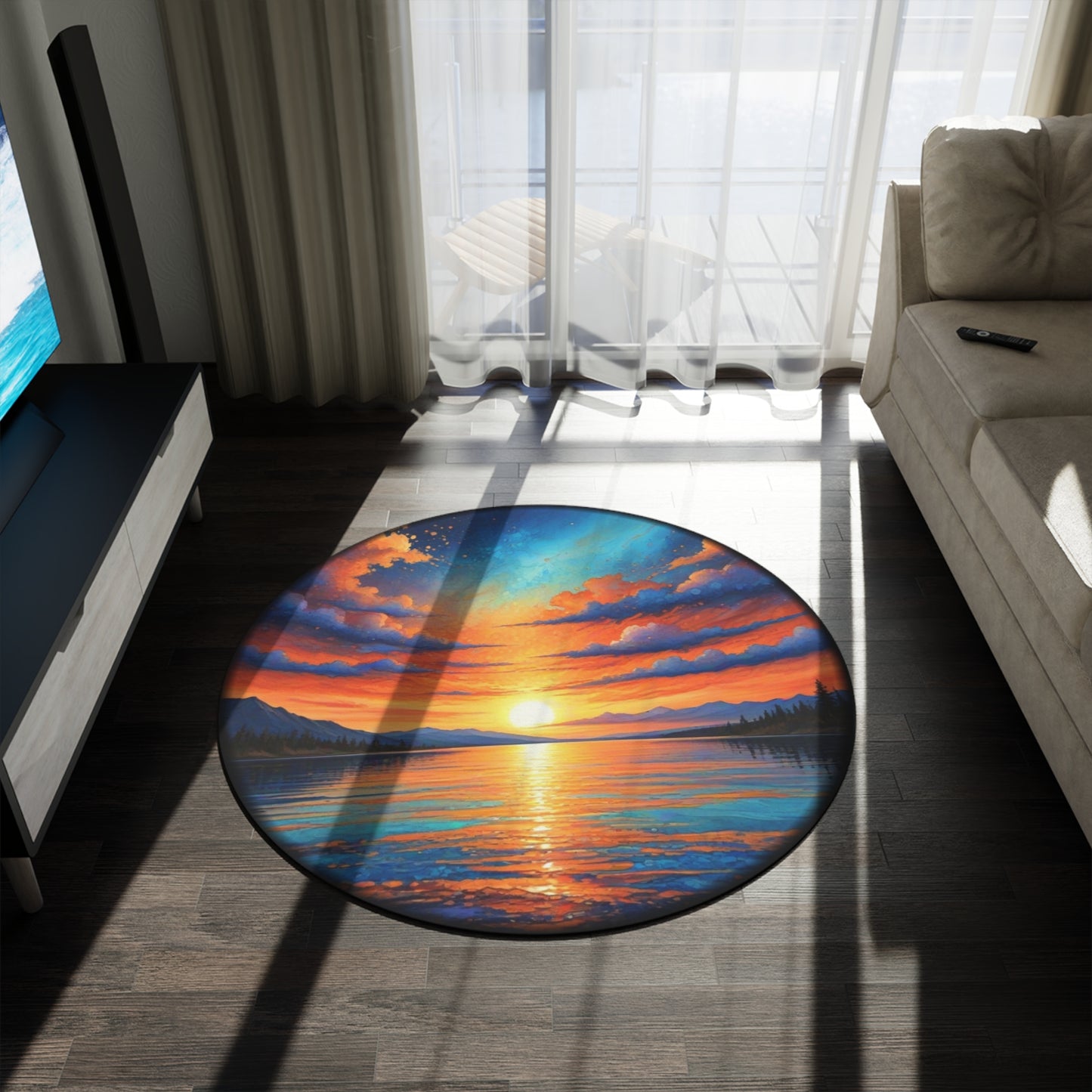 Round Rugs - Sunset Blues
