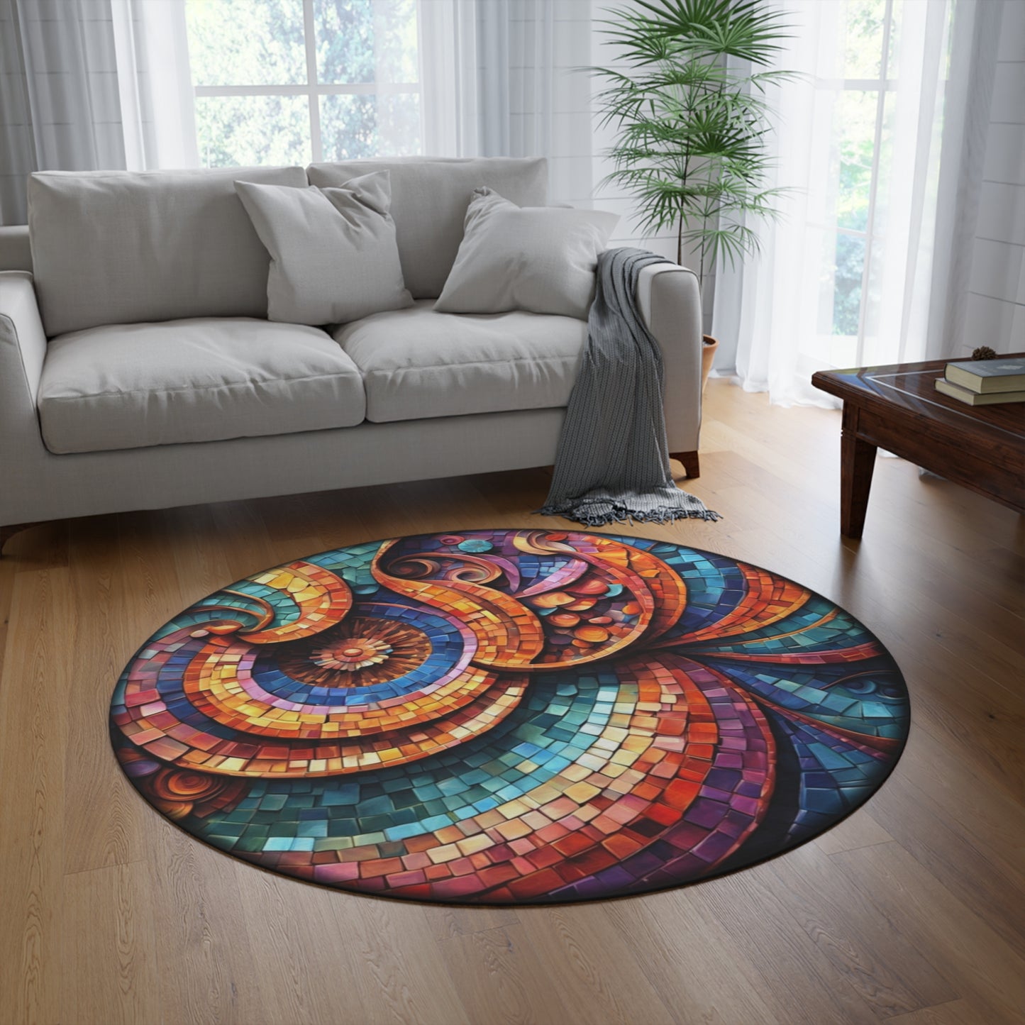 Round Rugs - Mosaic Swirl