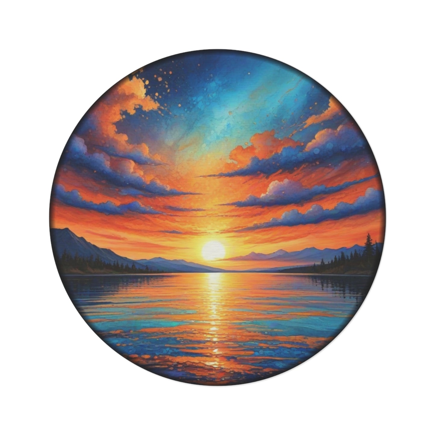 Round Rugs - Sunset Blues