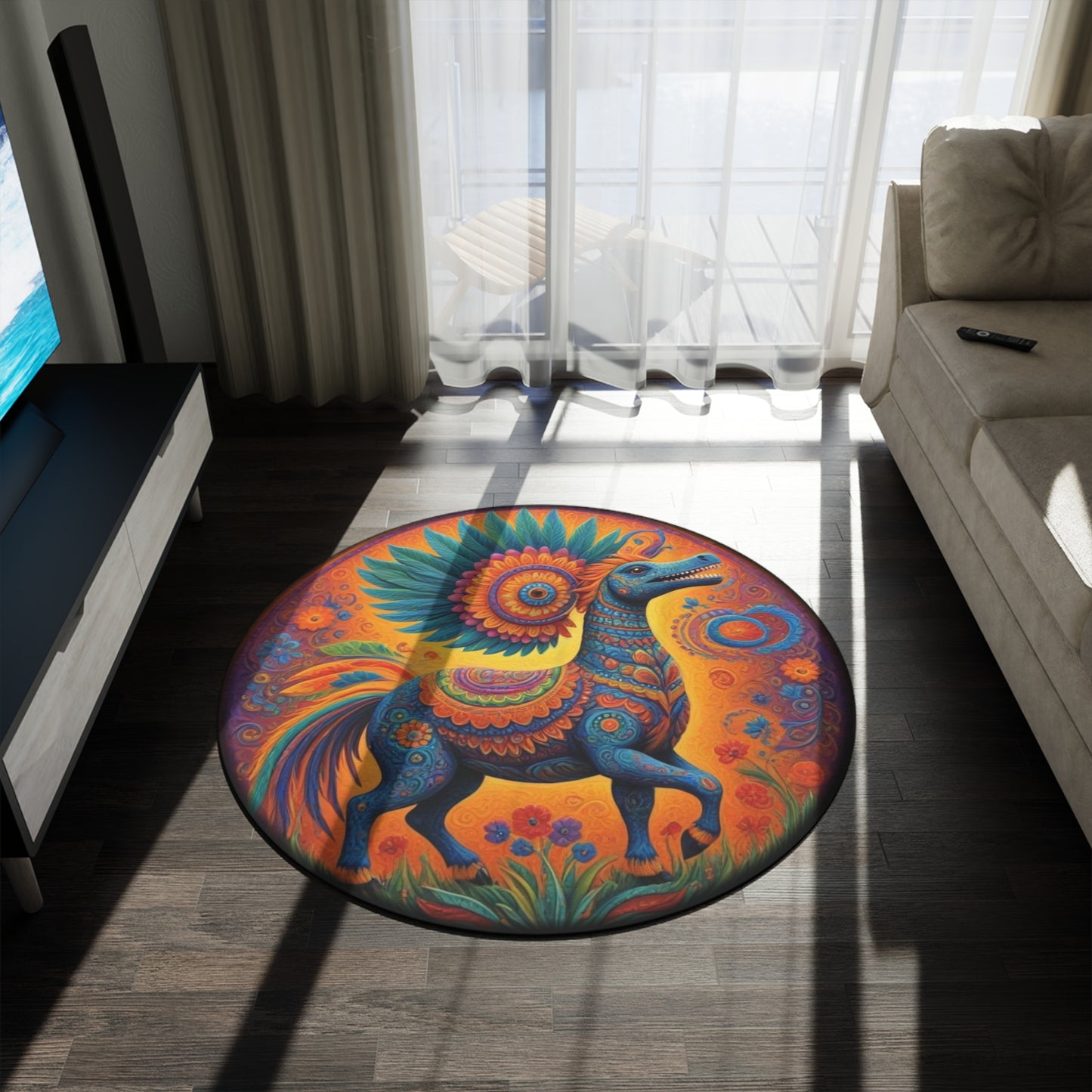 Round Rugs - Alebrije Pony