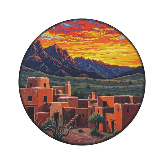 Round Rugs - Adobe Pueblo