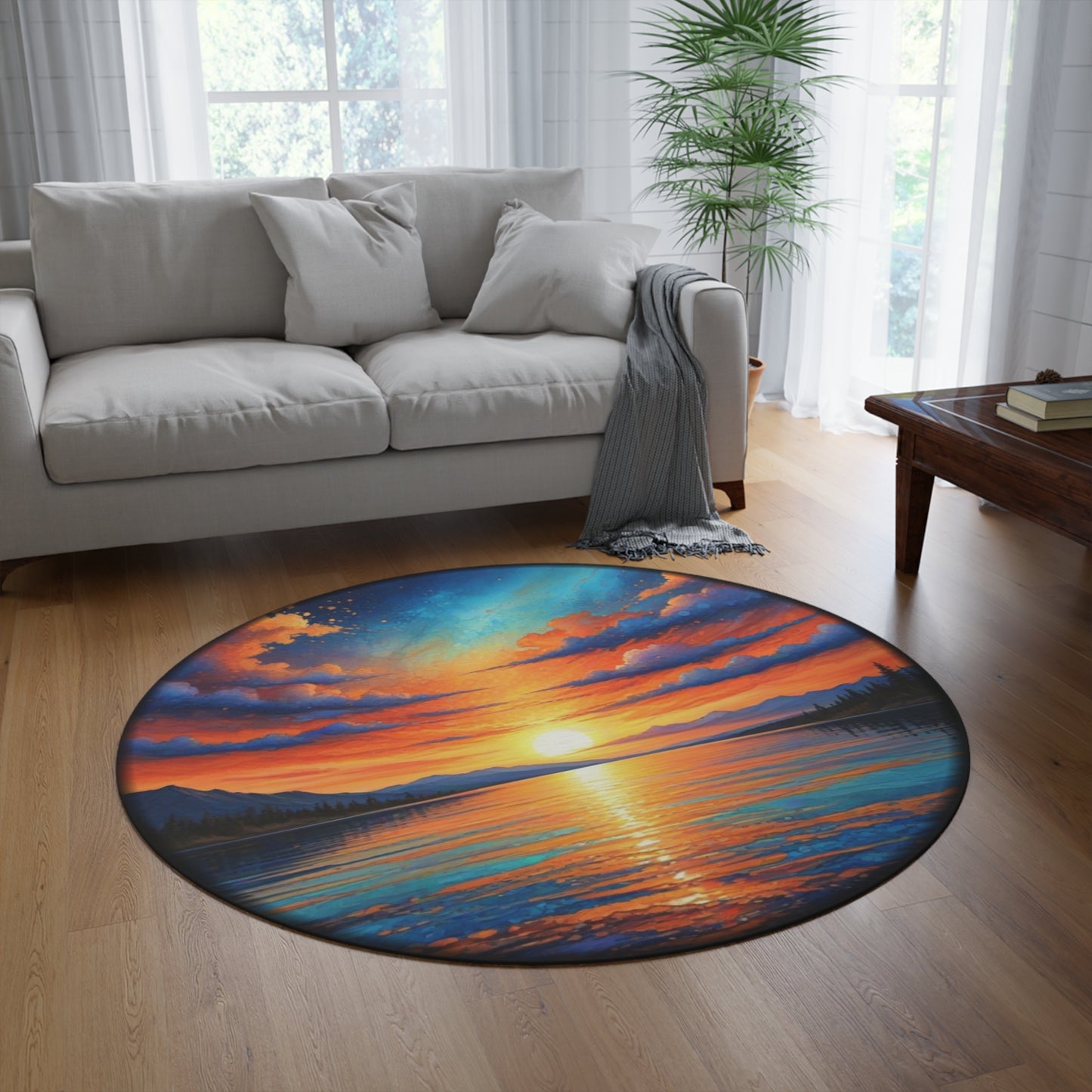 Round Rugs - Sunset Blues