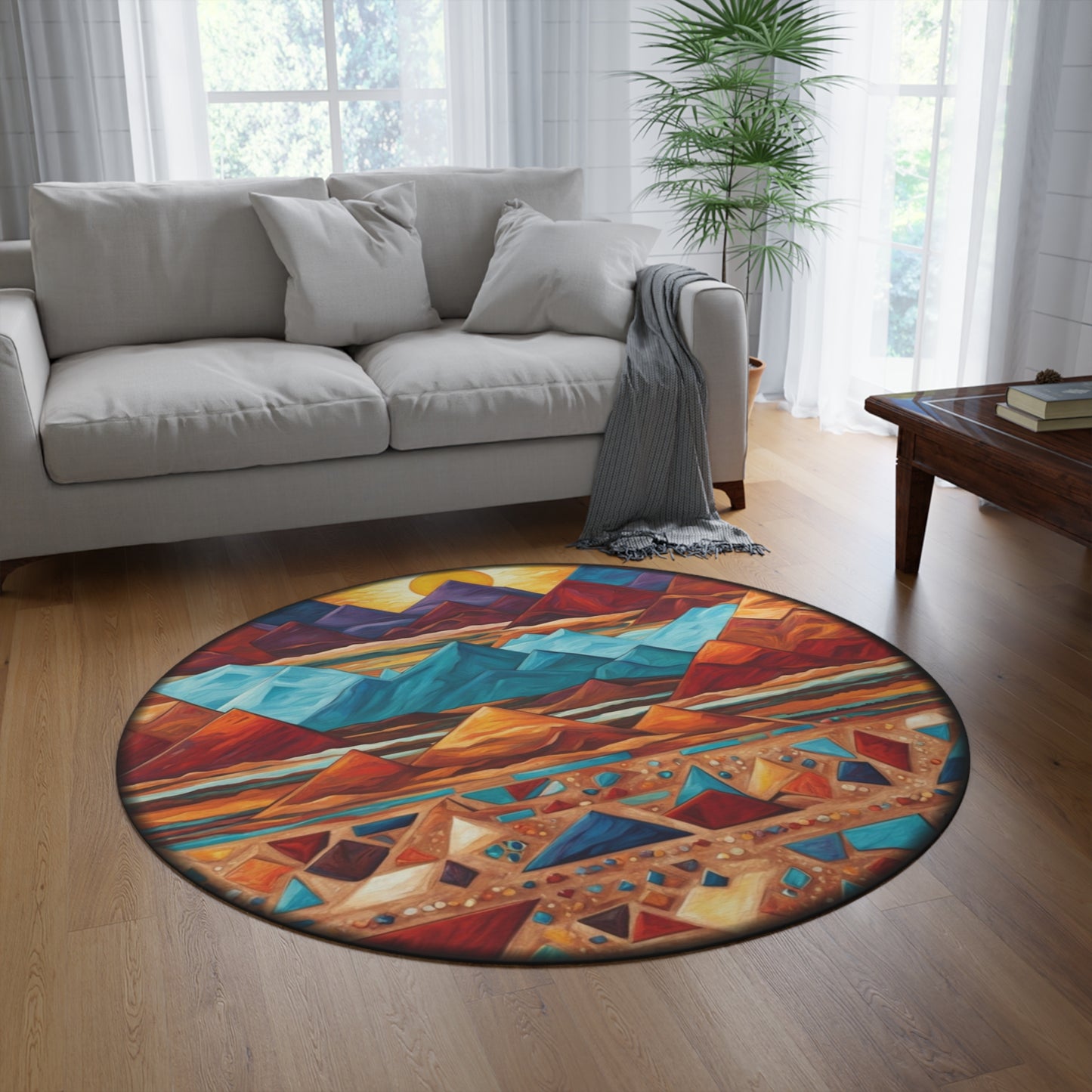 Round Rugs - Southwest Mountains
