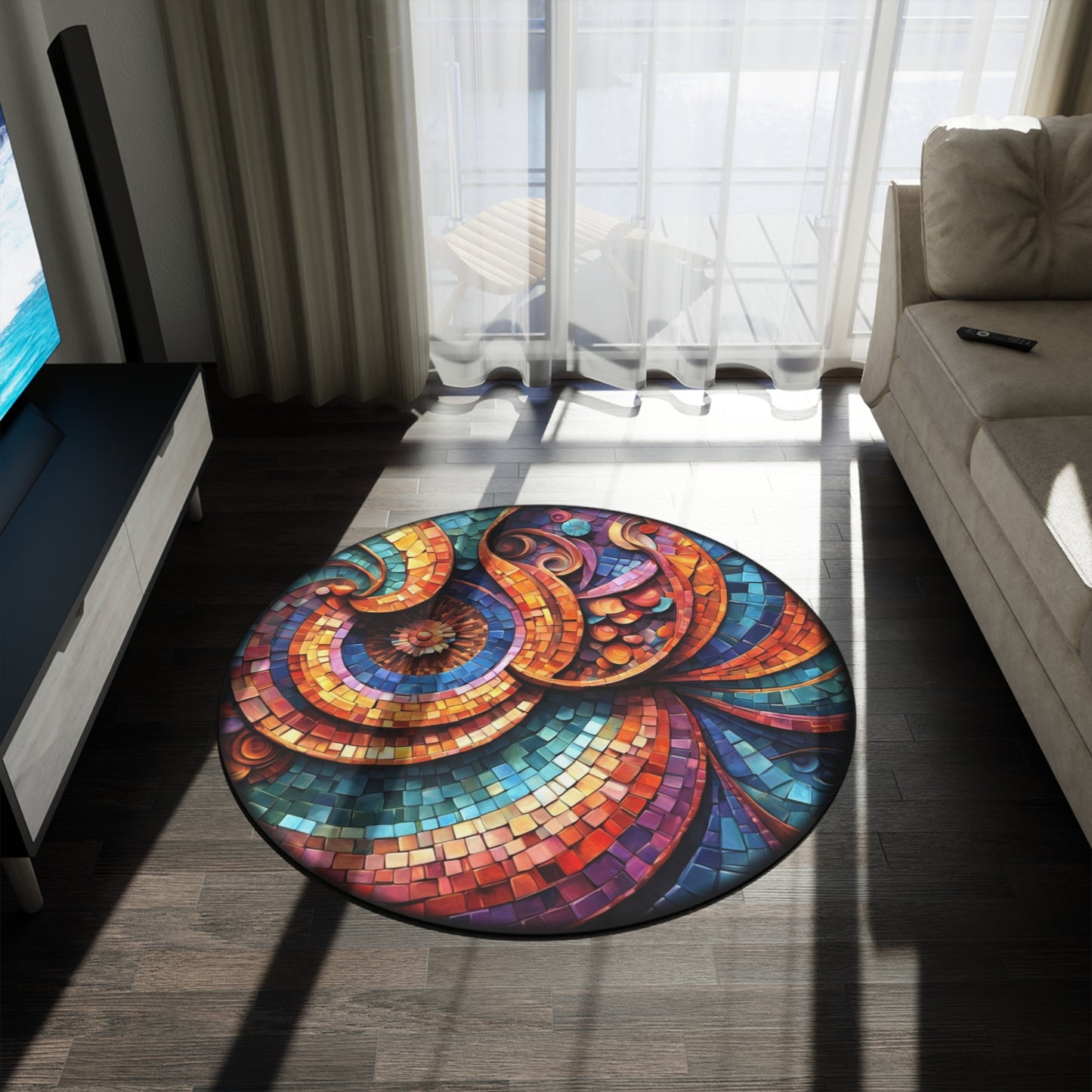 Round Rugs - Mosaic Swirl