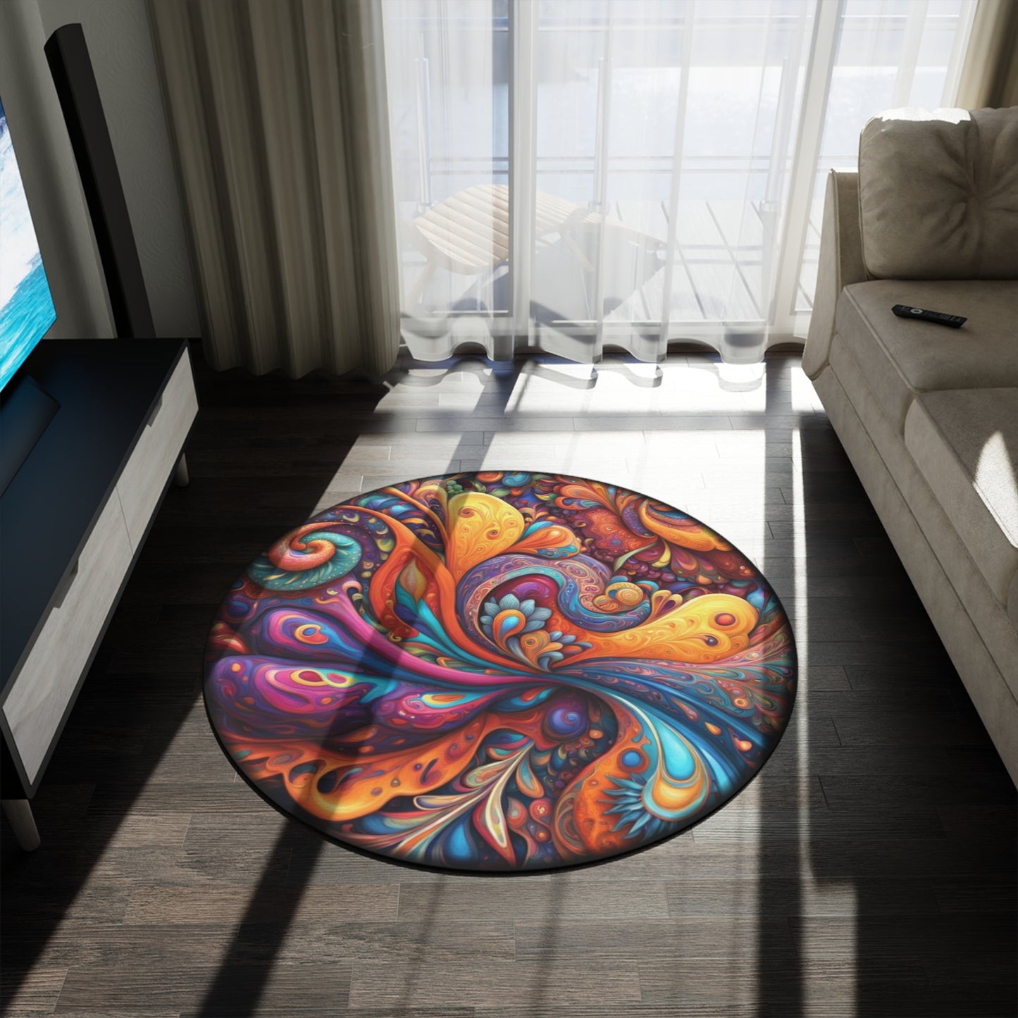 Round Rugs - Paisley Swirl