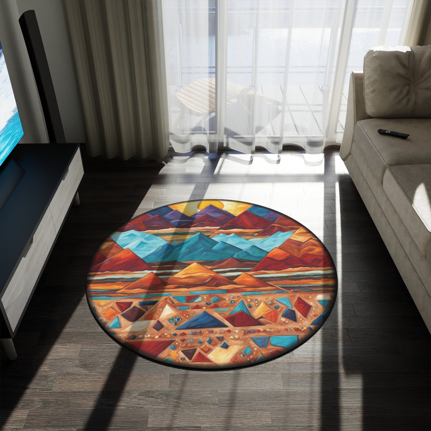 Round Rugs - Southwest Mountains